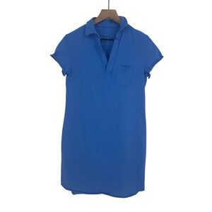 Frank & Eileen Lauren Polo Dress Small Blue Heritage Jersey Cotton READ!